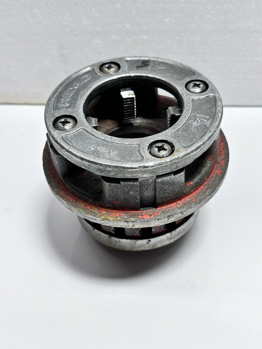 Ridgid 12-R Pipe Threader Threading 1-1/2" Die Head  Good condition No Chips