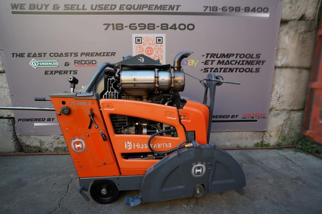 Husqvarna FS 5000D Walk Behind Concrete Saw 2017 Model only 600 hours Great