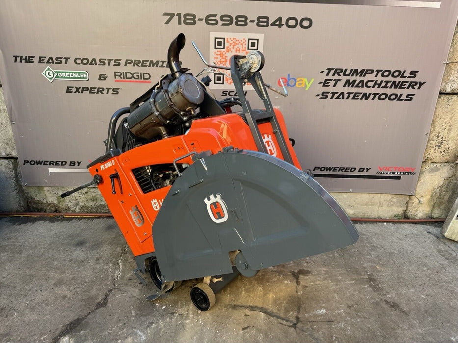 Husqvarna FS-5000D Walk Behind Concrete Saw 2018 Model only 403 Hours ( VIDEO )