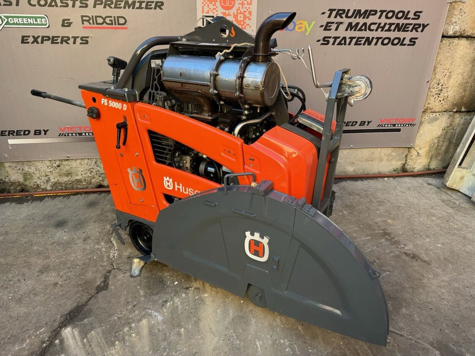 Husqvarna FS-5000D Walk Behind Concrete Saw 2018 Model only 403 Hours ( VIDEO )