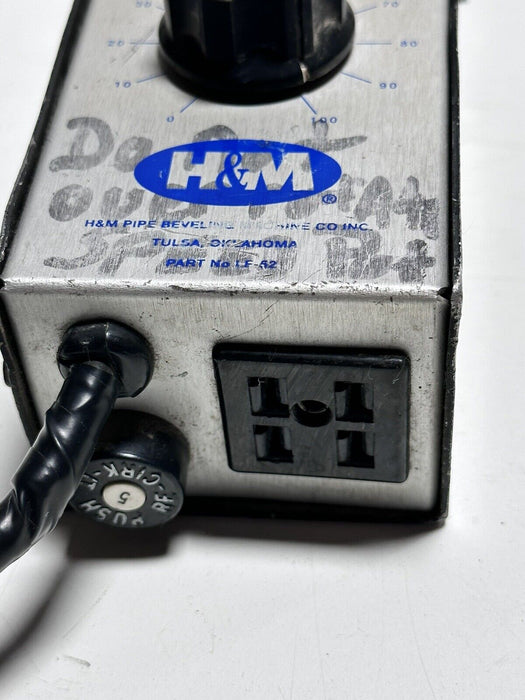 H&M Beveler Speed Control