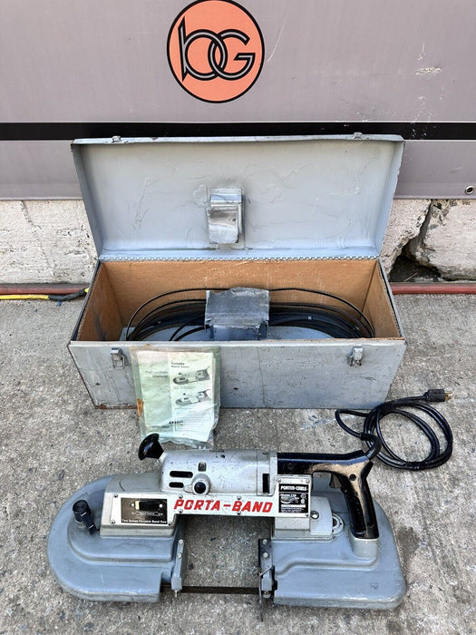 PORTER CABLE 728  4" DEEP CUT BAND SAW W/ CASE AND EXTRA BLADES