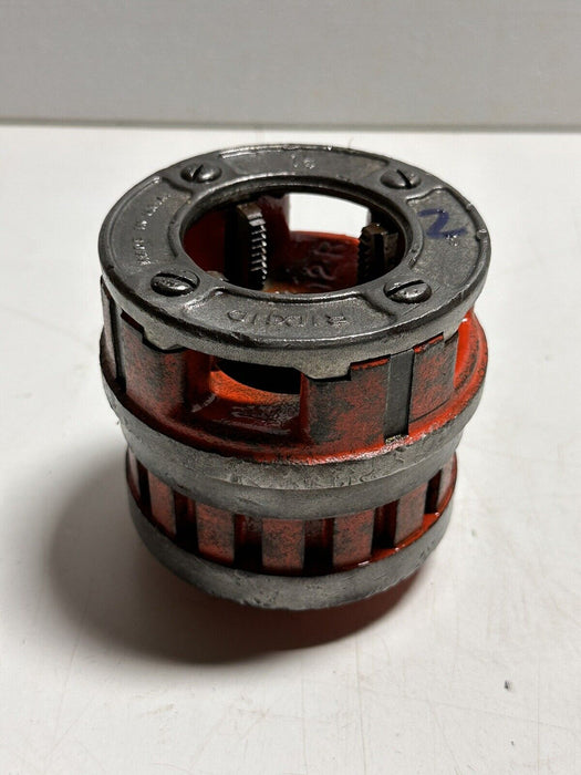 Ridgid 12-R Pipe Threader Threading 1-1/4" Die Head #2 Good condition No Chips