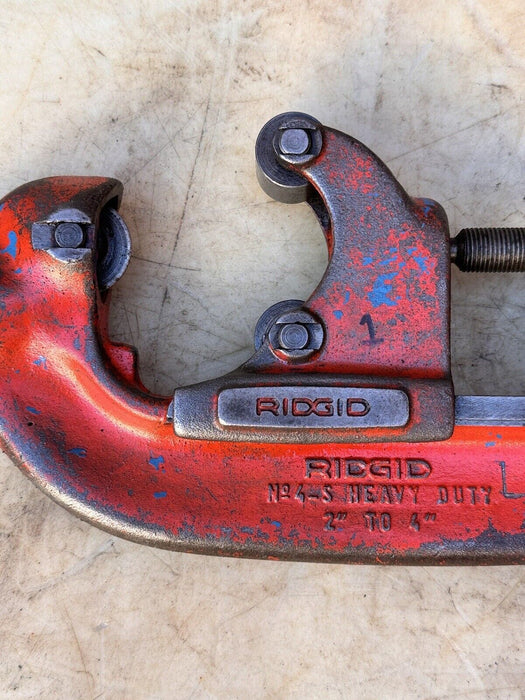 RIDGID NO 4-S Iron Pipe Cutter  2" to 4" Capacity Heavy Duty USA  #1