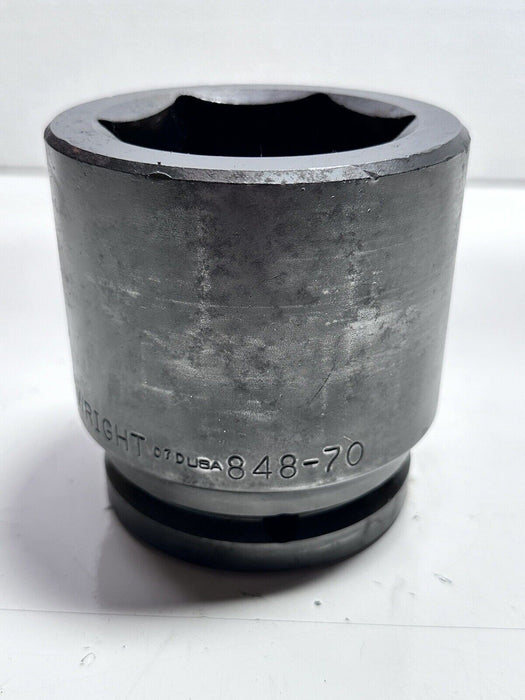 Wright 848-70, 70 mm Standard Impact Socket, 1-1/2" Drive, 6 Point  #1