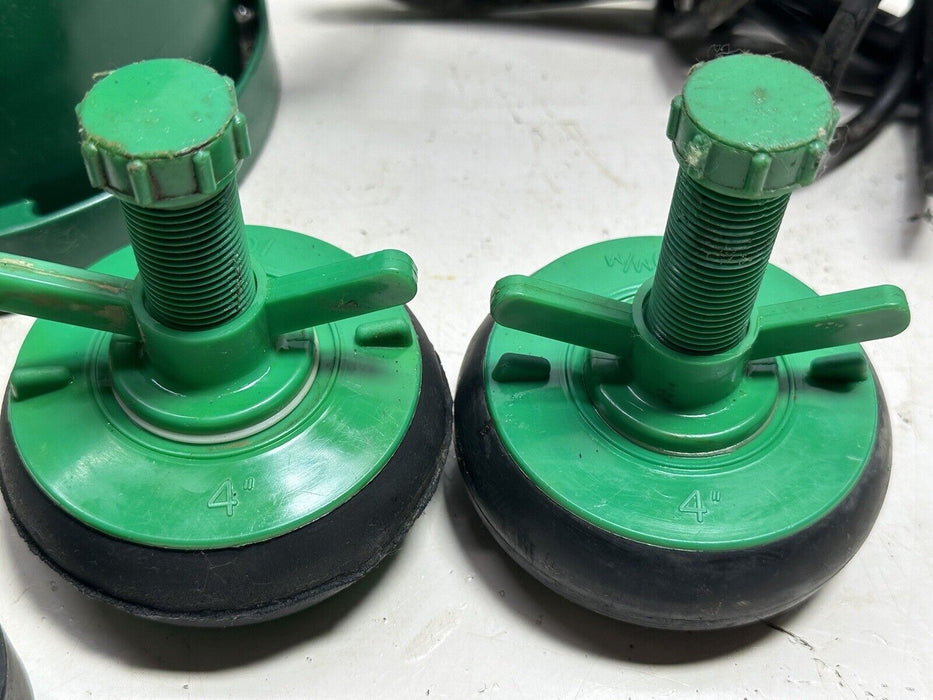 Set of 6 Greenlee PVC Plugs - 2 1/2", 4", 5” & Greenlee 590 Fish Tape Blower