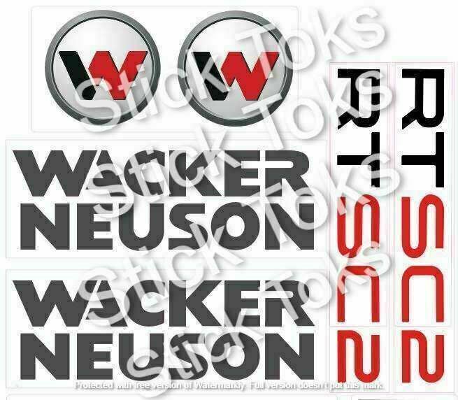 Wacker Neuson  RTSC2 Half decal sheet - 6mil total & laminated