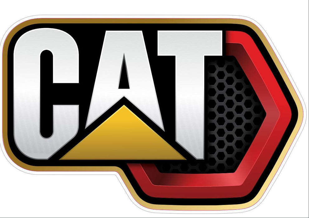 LARGE Genuine NEW Caterpillar CAT Decal Film power hex logo 579-7390 25"x16"