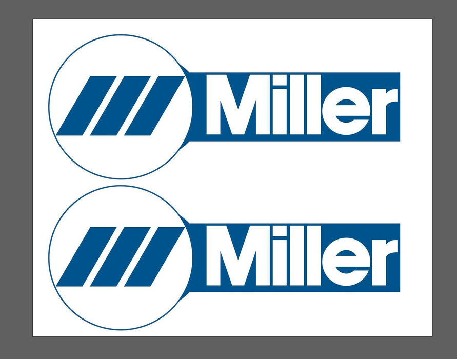 Miller Welder Replica Decals 9"x3" 2X